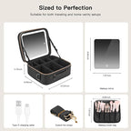 Travel Makeup Bag with LED Mirror, Cosmetic Bags - Image 3