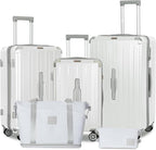 Romswi Suitcase Set with TSA Lock Cup Holder, Hardside Spinner Suitcase with by Romswi