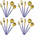 Gugrida 20-Piece 18/10 Stainless Steel Flatware Silverware, Luxury Dinnerware by Gugrida