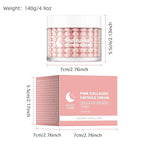 Pink Collage Capsule Face Cream,Moisturizer Capsule Facial Cream,Hydrating Night Face Cream Skincare 4.9 OZ