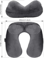 UROPHYLLA Inflatable Travel Pillow, Soft Velvet Inflatable Neck Pillow - Image 3