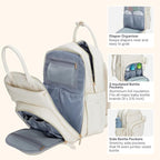 BabbleRoo Leather Diaper Bag Backpack - Image 5