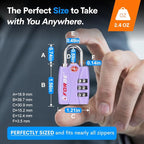 Forge Luggage Locks TSA Approved 2 Pack Purple, Small Combination Lock - Image 4