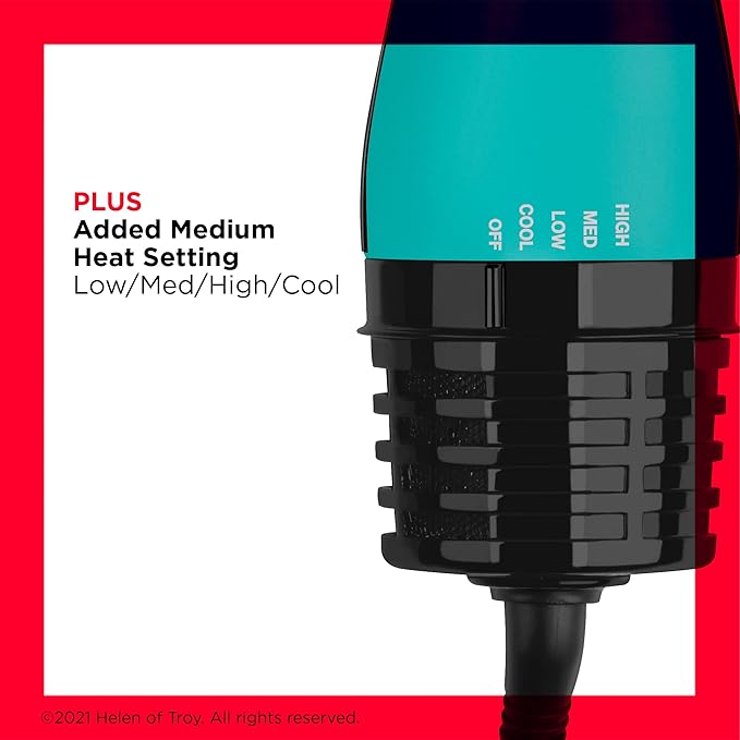 REVLON One Step Volumizer PLUS Hair Dryer and Styler | More Volume, Less Damage, and More Styling Control for Easy and Fast Salon-Style Blowouts, Plus Travel Friendly (Teal)