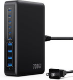 730W USB C Charger Block, 10-Ports GaN V Fast Charging Station Hub, QC4.0+3 PD by Ekrist