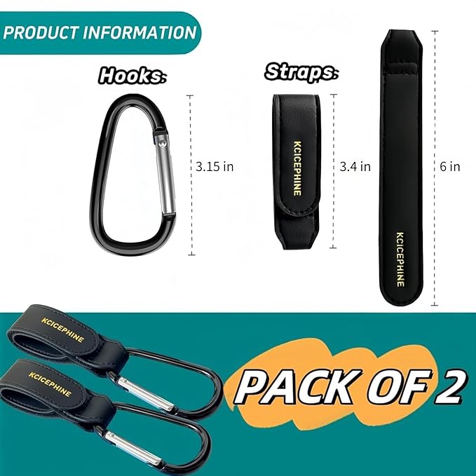 4Pack Universal Baby Stroller Hooks Clips - Image 6