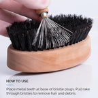 ZEUS Brush Cleaning Rake - Best Hair Removal Tool for Everyday Beard Brush Cleaning & Maintenance (MADE IN GERMANY)