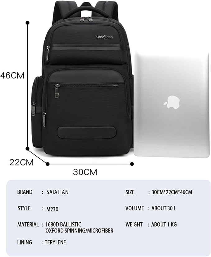 Professional Business Backpack for Men, 15.6inch Laptop Compartment - Image 2