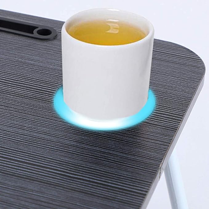 Home Office Lap Desk with Storage Drawer, Cup and Phone Holder, Laptop Bed Tray - Image 5