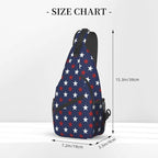 SUPLUCHOM Sling Bag American Flag Red White Star Hiking Daypack Crossbody - Image 3