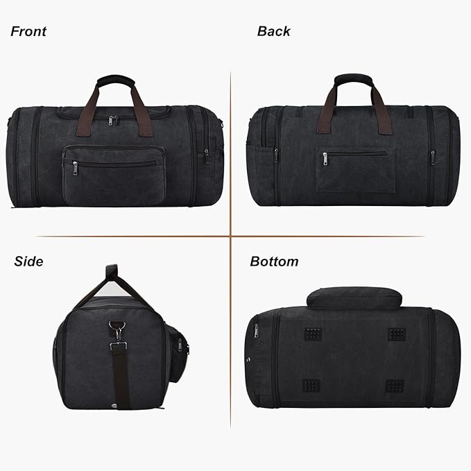 Felipe Varela 60L Duffle Bag for Men, Large Canvas Expandable Duffle Bag for - Image 3