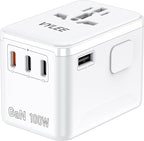 PD100W GaN Universal Travel Adapter, International Power Adapter in One by VYLEETechnology