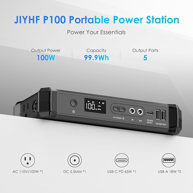 JIYHF Portable Power Bank with AC Outlet - Image 5