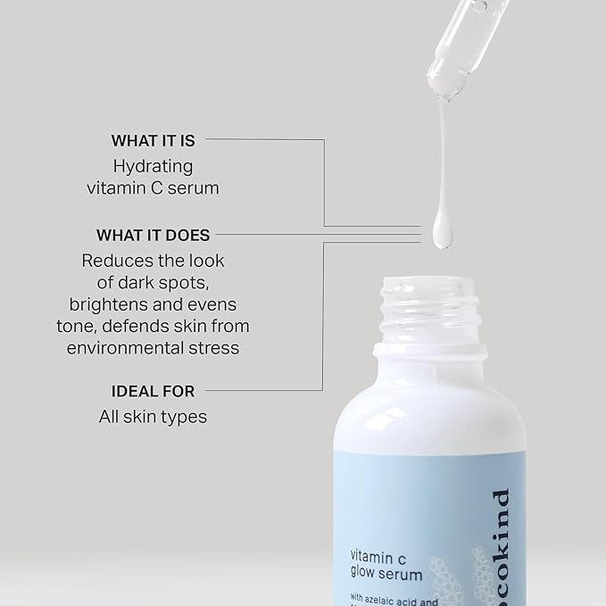 Vitamin C Glow Serum by Cocokind, Brighten Dullness and Improve Skin Tone and Texture, Hydrating Face Serum Formulated for Sensitive Skin, Cruelty Free, Fragrance Free, Vegan, 1 Fl Oz, 3 Pack