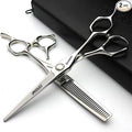 SHARONDS 6 Inch 440C High Hardness Stainless Steel Hair Scissors Hair Salon Hair Stylist Cutting Thinning Tool Barber Special (scissors set) (6 inch 2pc-D)
