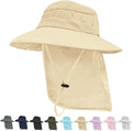 Sun Hats for Men Women, UPF50+ Protection Safari Hat, Wide Brim Fishing Hat by Rosoz