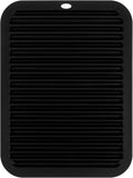 Oversize 15.7" x 11.8" Heat Resistant Mat, Portable Travel Silicone Heat Mat for Curling Irons, Flat Irons, Hair Straightener and Hot Hair Styling Tools, Hot Iron Holster, Vanity Pad with Ties Black