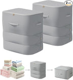 Ultra Space Saving Self Compression Organizer, 2025 New 3-Layer Zipper Large by JUPITERWARRIOR