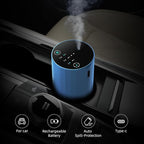 Waterless Essential Oil Diffuser Aromatherapy Scent Diffusers for Home Large Room, Bedroom, Car, Office, Desk, Battery Operated Mini Portable Air Freshener (Blue)