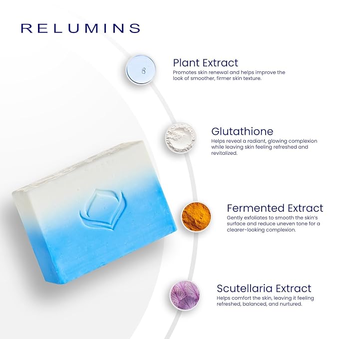 Relumins Advance Total Glowing Rebuild – Oral Glutathione Capsules, Day Lotion, Repair Solution, Cream, Serum, & Soap - Nourishment Smooth Radiant Appearance Daily Skincare Routine Gift for Women