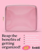 Clear Makeup Bag Zipper Pouch, Transparent Cosmetic Case Organizer, TSA - Image 6