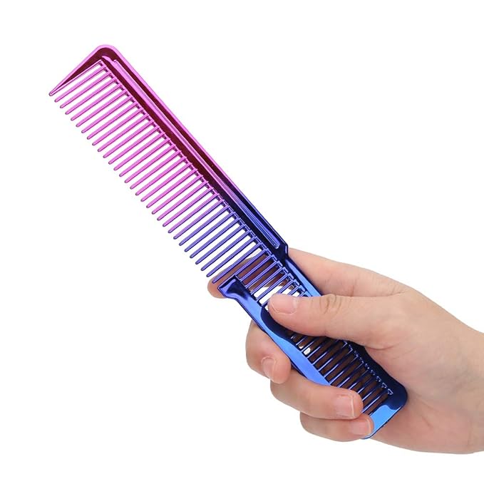 Hair Styling Comb, 2-in-1 Cutting Styling Comb Carbon Teeth Hairdressing Tool for Precision Cutting, Sectionin Detangling Black Salon Comb for Men, Women Kids Home Use