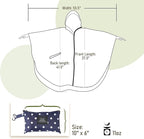 SaphiRose Unisex Rain Poncho Raincoat Hooded - Image 6