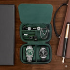 Galis Luxury Watch Case for Men High End Portable 2-Slot Watch Holder and Watch - Image 7