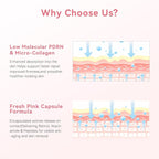 PDRN Pink Collagen Capsule Cream with Retinol & 5% Niacinamide – Salmon DNA Dual Texture Moisturizer for Face – 200Da Micro Collagen Jelly Gel for Barrier Repair, Firming & Glass Glow Skin – 2.37 oz