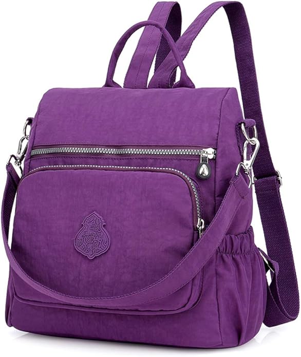 MINTEGRA Women Shoulder Backpack Multi-Pocket Nylon Purse Large Capacity - Image 2