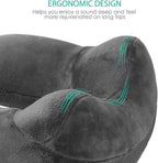UROPHYLLA Inflatable Travel Pillow, Soft Velvet Inflatable Neck Pillow - Image 4