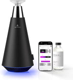Waterless Scent Diffuser Starter Kit - 1500 Sq Ft Coverage, Alloy Atomization System,Mood Light,Smart Rechargeable Hotel Scent Diffuser, Including 120ml Essential Oil, for Home,Large Room,Spa,Black