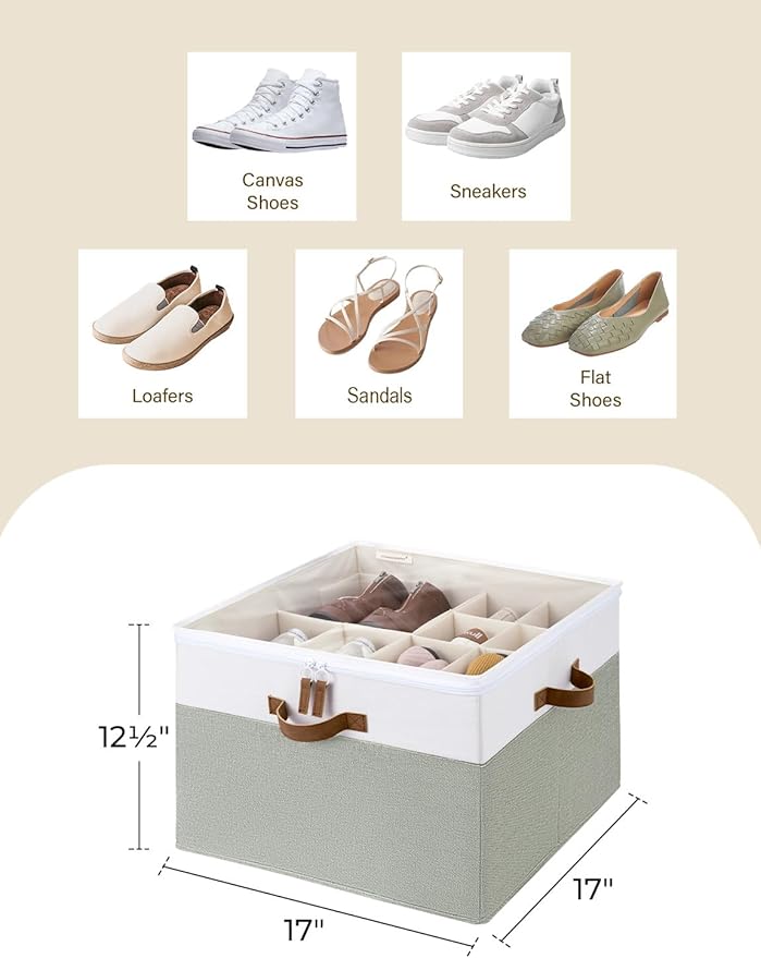 StorageWorks Shoe Organizer for Closet, Fits up to 16 Pairs, Shoe Cubby Storage - Image 3