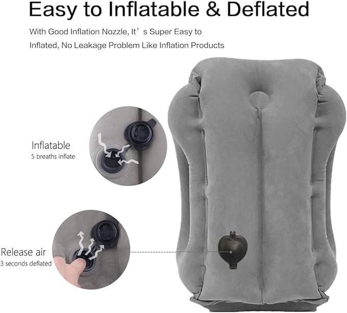 Inflatable Travel Air Pillow for Sleeping to Avoid Neck and Shoulder Pain - Image 5