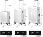 All Aluminum Magnesium Carry On Luggage，Cut from Whole Aluminum Sheet，22x14x9 - Image 6
