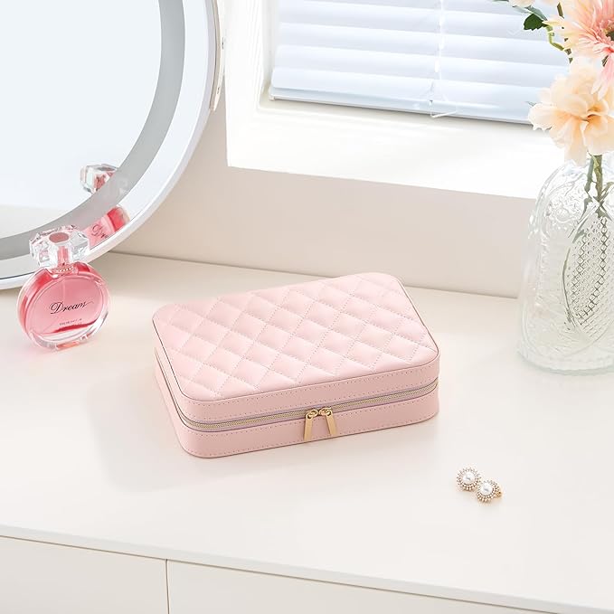 Lolalet Travel Jewelry Case for Women Girls, Travel Jewelry Organizer Box - Image 7