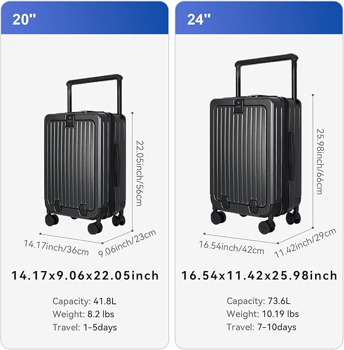 SOKOK Front Pocket Luggage Carry On - Image 7