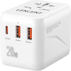 LENCENT Universal Travel Adapter, PD20W International Charger by LENCENT