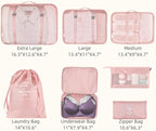 9 Set Packing Cubes for Suitcases, Aydicon Travel Luggage Packing Organizers - Image 5