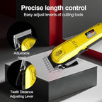 Professional Cordless Hair Clippers Kit - Rechargeable Trimmer for Men with Precision Blades & Accessories | Barber-Grade Home Haircut Set