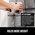 GORILLA GRIP Over the Door Shoe Organizer, 2 Pack, 24 Breathable Mesh Pockets - Image 3