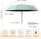 2-Pack Windproof, Waterproof, UV-Blocking Portable Travel Umbrella, Compact Sun - Image 2