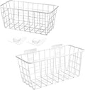 2 Set LeleCAT Hanging Wall Basket Organizer Over the Cabinet Door Adhesive Wire by LeleCAT