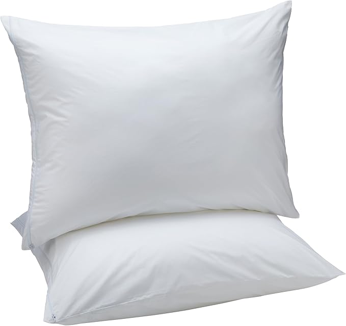 Amazon Basics Down Alternative Bed Pillows and Pillow Protector Case 2-Piece Set by AmazonBasics