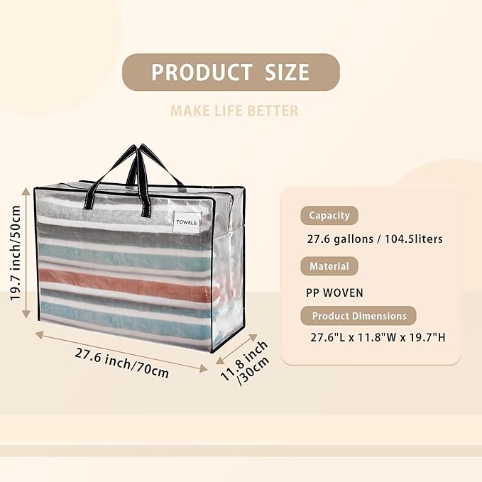VENO 6 Pack Heavy Duty Moving Bags, Storage Bags, Packing Supplies, Top Zipper - Image 3