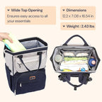 BabbleRoo Diaper Bag Backpack, Unisex Stylish Travel Back Pack Nappy - Image 3