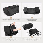 Rolling Duffle Bag with Wheels, 86L 30”Folding Duffle Backpack with 2 Wheels - Image 3