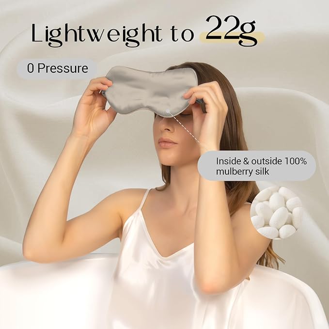 ZIMASILK Adjustable 100% 22 Momme Mulberry Silk Sleep Mask - Image 2