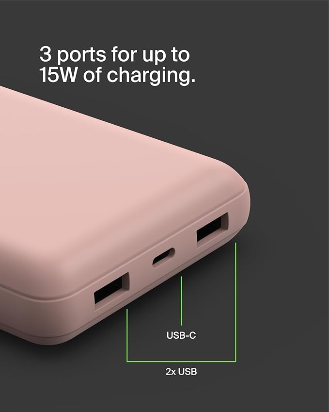 Belkin Portable Charger, USB C Power Bank 20000 mAh w/ 1xUSB-C Port & 2xUSB-A - Image 10
