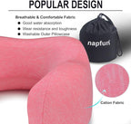 napfun Neck Pillow for Traveling, Upgraded Travel Neck Pillow for Airplane 100% - Image 3
